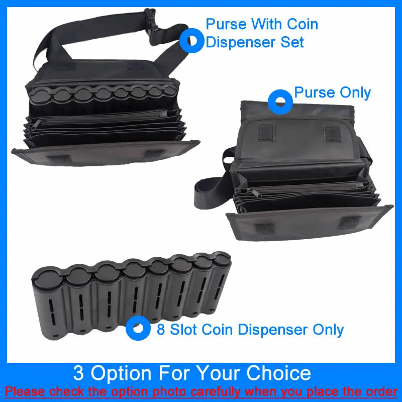 Multi Pocket Waiter’s Waist Wallet with Coin Dispenser and 8 Slots