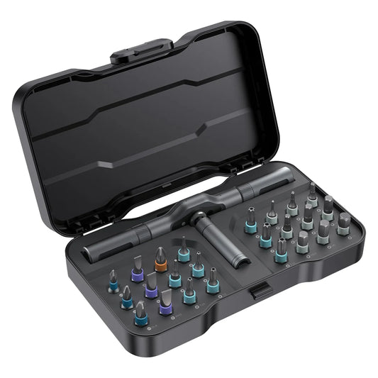 VMAN V-Torque 24-in-1 Magnetic Ratchet Screwdriver Set | Chrome-Vanadium Mini Kit for Precision Repair, DIY & Electronics - Premium screwdriver set from dsers - Just $51.99! Shop now at Lizard Vigilante