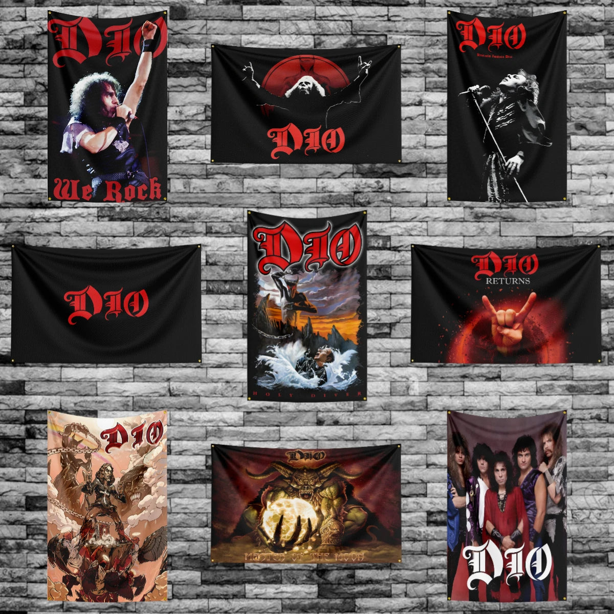 DIO Rock Band Flag 3x5 FT – High-Quality Polyester Digital Printed Banner for Wall Art or Outdoor Decoration - Premium flag from Lizard Vigilante - Just $17.99! Shop now at Lizard Vigilante