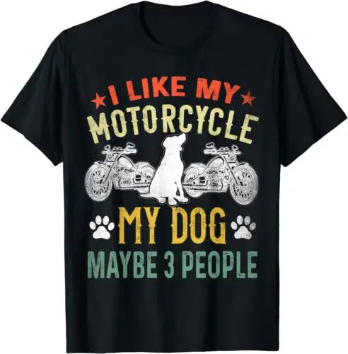 I Like My Motorcycle My Dog and Maybe 3 People Biker Puppy Gift Unisex T-Shirt - Premium T-Shirt from Lizard Vigilante - Just $21.99! Shop now at Lizard Vigilante