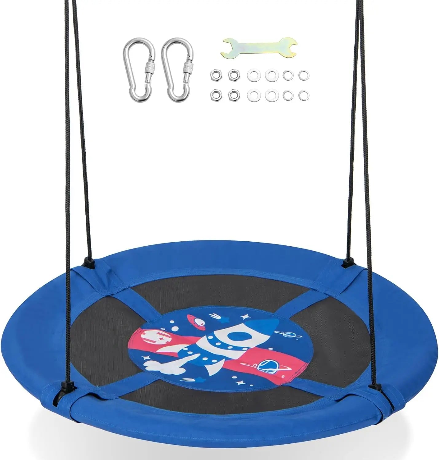 Tree Swing, 40 Inch Saucer Swing for Kids Outdoor, 700 lbs Weight Capacity Round Swing w/ 900D Waterproof Oxford Cloth, Adjustab - Premium  from Lizard Vigilante - Just $63.99! Shop now at Lizard Vigilante