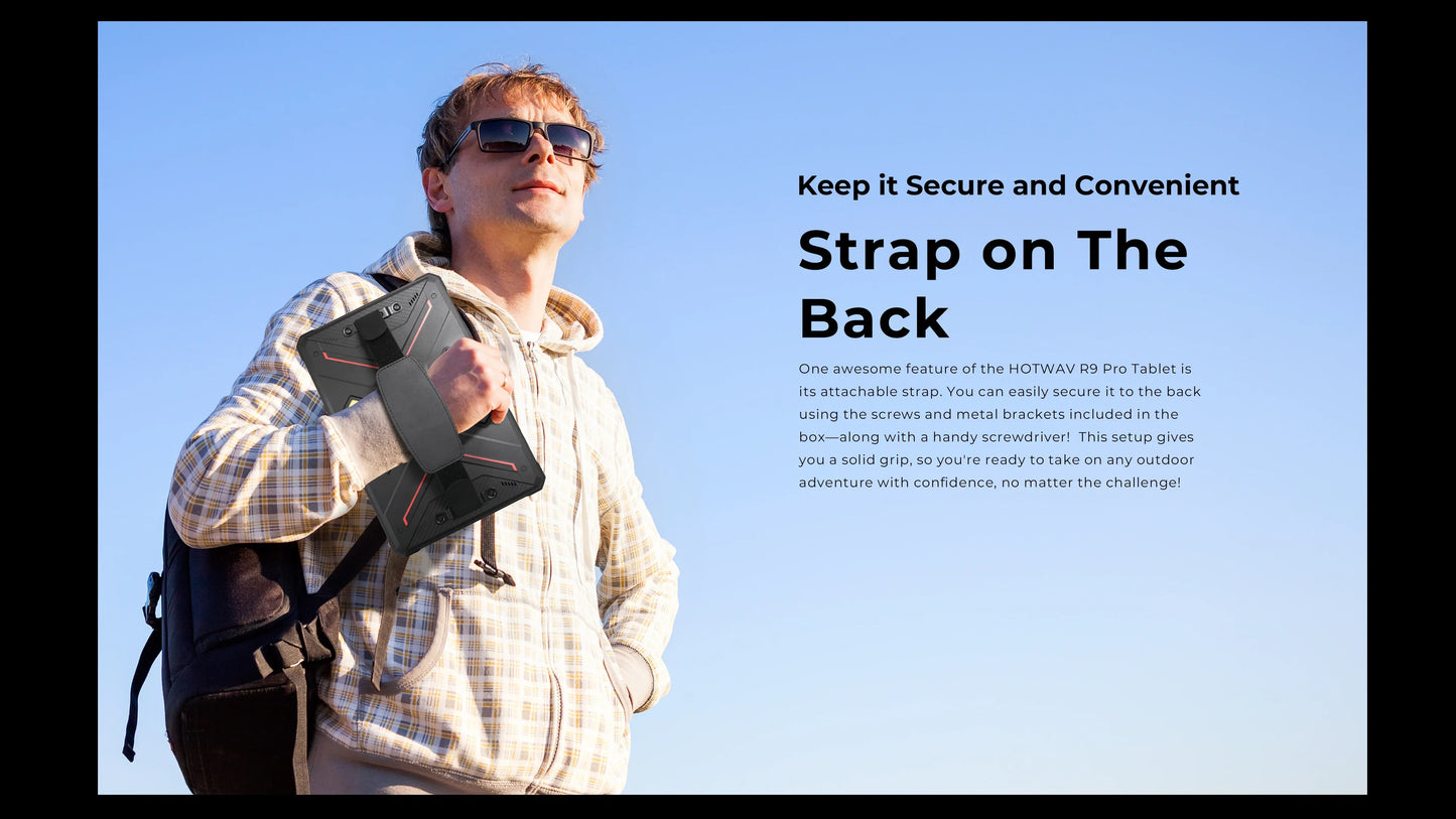 HOTWAV R9 Pro Rugged Tablet 11'' FHD+ 2K Display 20080mAh Massive Battery Pad Android 14 6GB 256GB Camera Global 4G Tablet PC