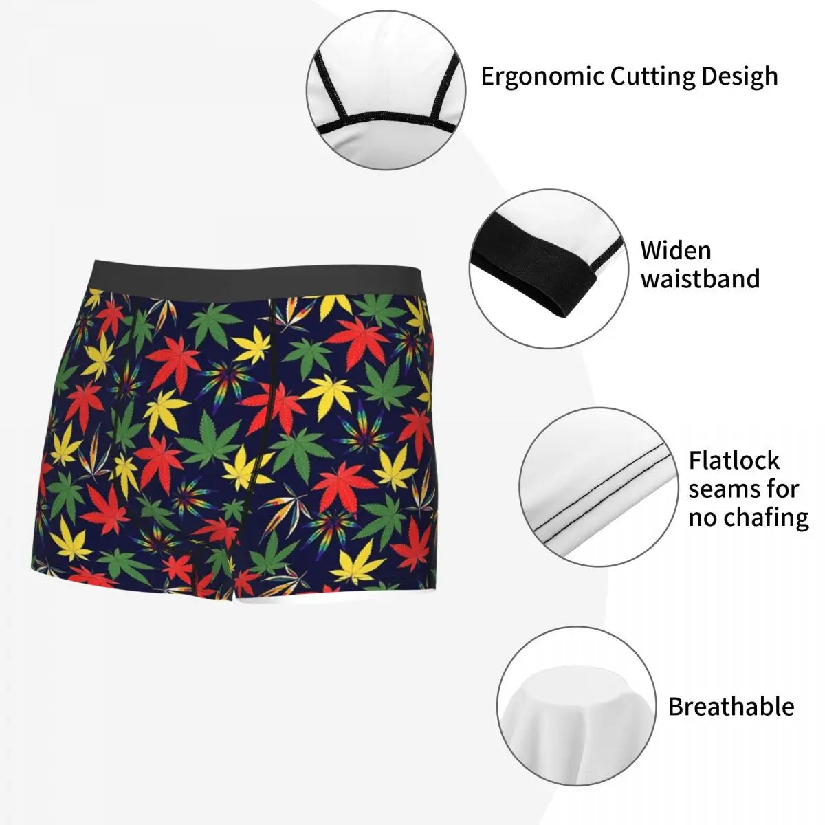 Marijuana Weed Pattern Boxer Shorts - Men's Creative Underwear - Premium boxers from Lizard Vigilante - Just $22.88! Shop now at Lizard Vigilante