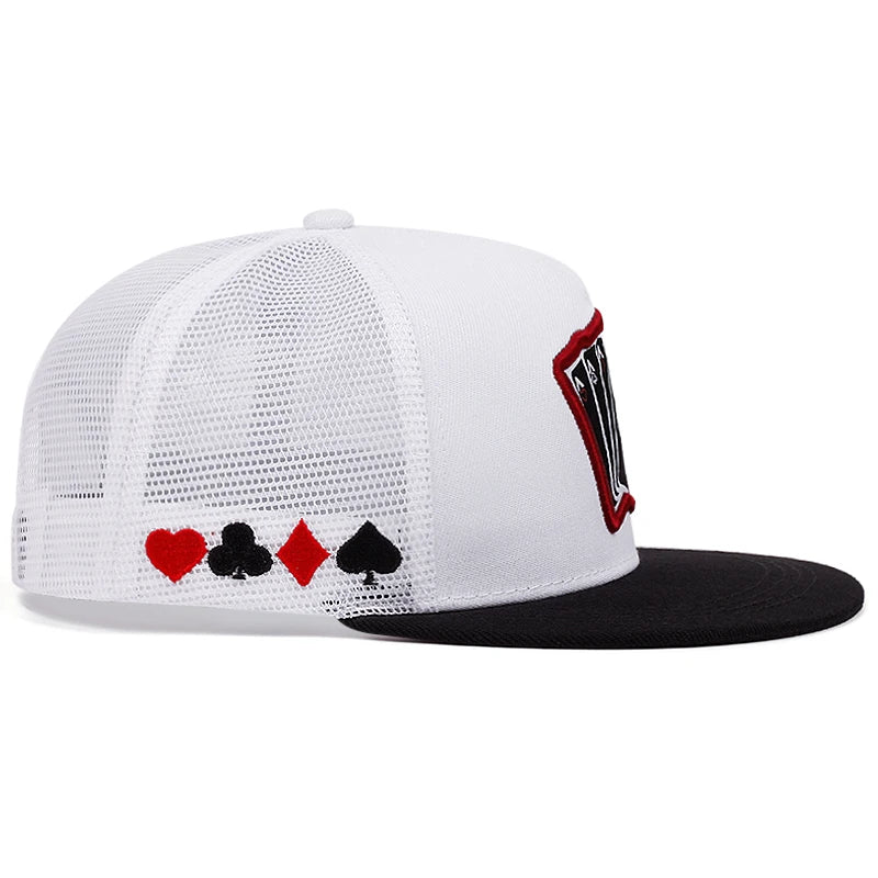 Lizard Vigilante Snapback Cap with Embroidered Ace of Spades Playing Card Design - Unisex Adjustable Sun Hat - Premium hat from Lizard Vigilante - Just $19.99! Shop now at Lizard Vigilante