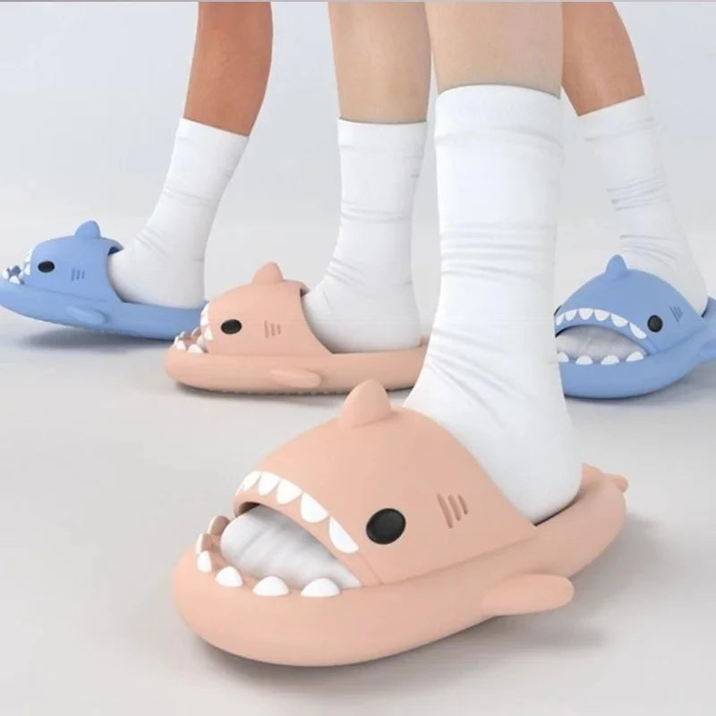 New Style Shark Slippers Women Summer Cute EVA Flip Flops Men Non-slip Indoor Outdoor Slides Girls Boys Beach Shoes Sandals - Premium  from Lizard Vigilante - Just $13.99! Shop now at Lizard Vigilante