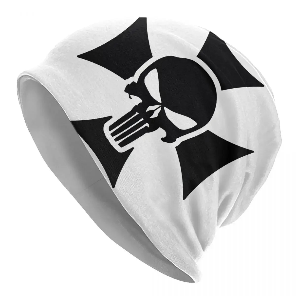 Punisher Skull Beanie – Heavy Metal Skeleton Cap for Men and Women, Ultimate Winter Knit Hat for Punk and Rock Fans - Premium beanies from Lizard Vigilante - Just $19.88! Shop now at Lizard Vigilante