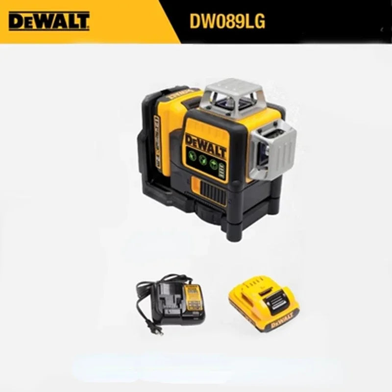 DEWALT DW089LG 12V Green Laser Level - 12 Lines, 3 Sides, 360° Coverage for Precision Alignment - Premium laser level from Lizard Vigilante - Just $117.99! Shop now at Lizard Vigilante