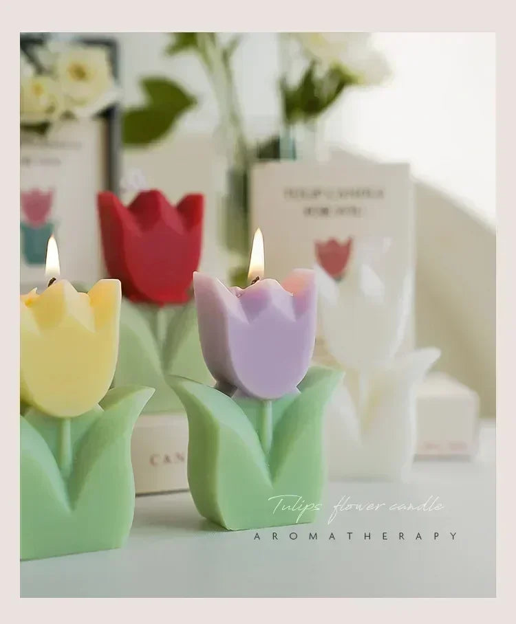 Exquisite Tulip-Fragrance Candles: Ideal Wedding Keepsakes, Luxurious Home Ambiance & Heartfelt Birthday Presents for Women