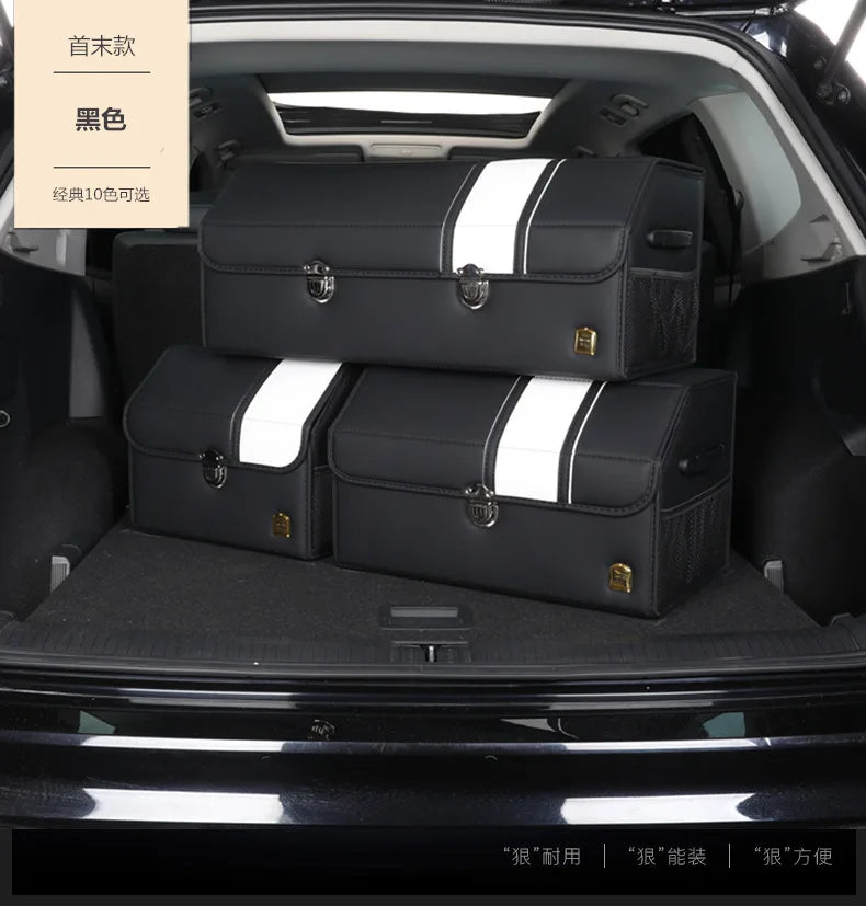 Car Trunk Storage Box Large Capacity Auto Multiuse Tools Organizer Box Stowing Tidying Leather Folding for Emergency Storage Box - Premium  from Lizard Vigilante - Just $198.99! Shop now at Lizard Vigilante