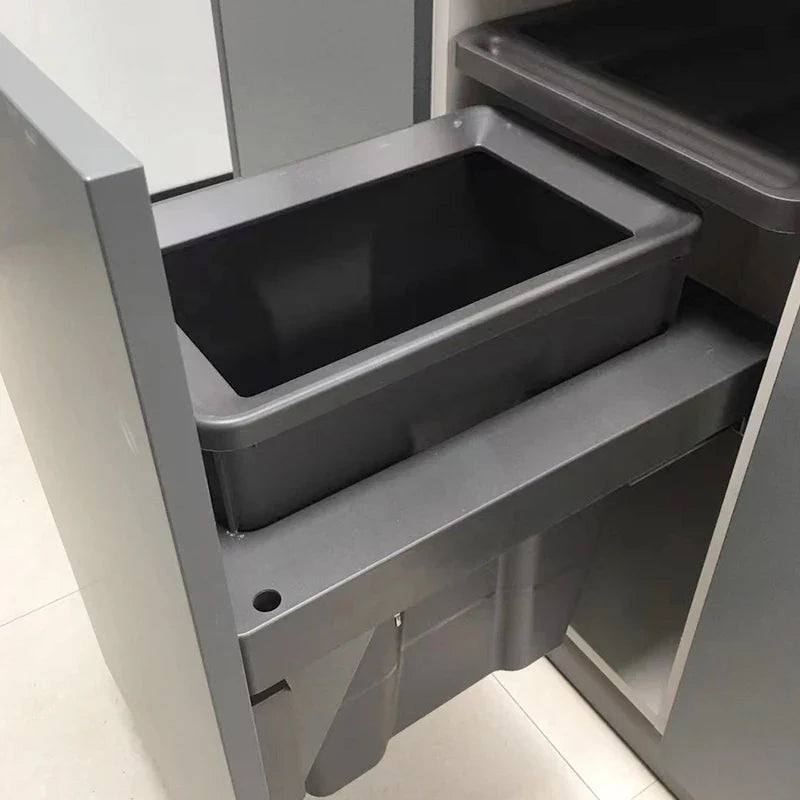 Large Capacity Waste Bins Food Waste Trash Can Kitchen Recycle Dustbin Built-in Cleaning Litter Bins Garbage Disposal Tools