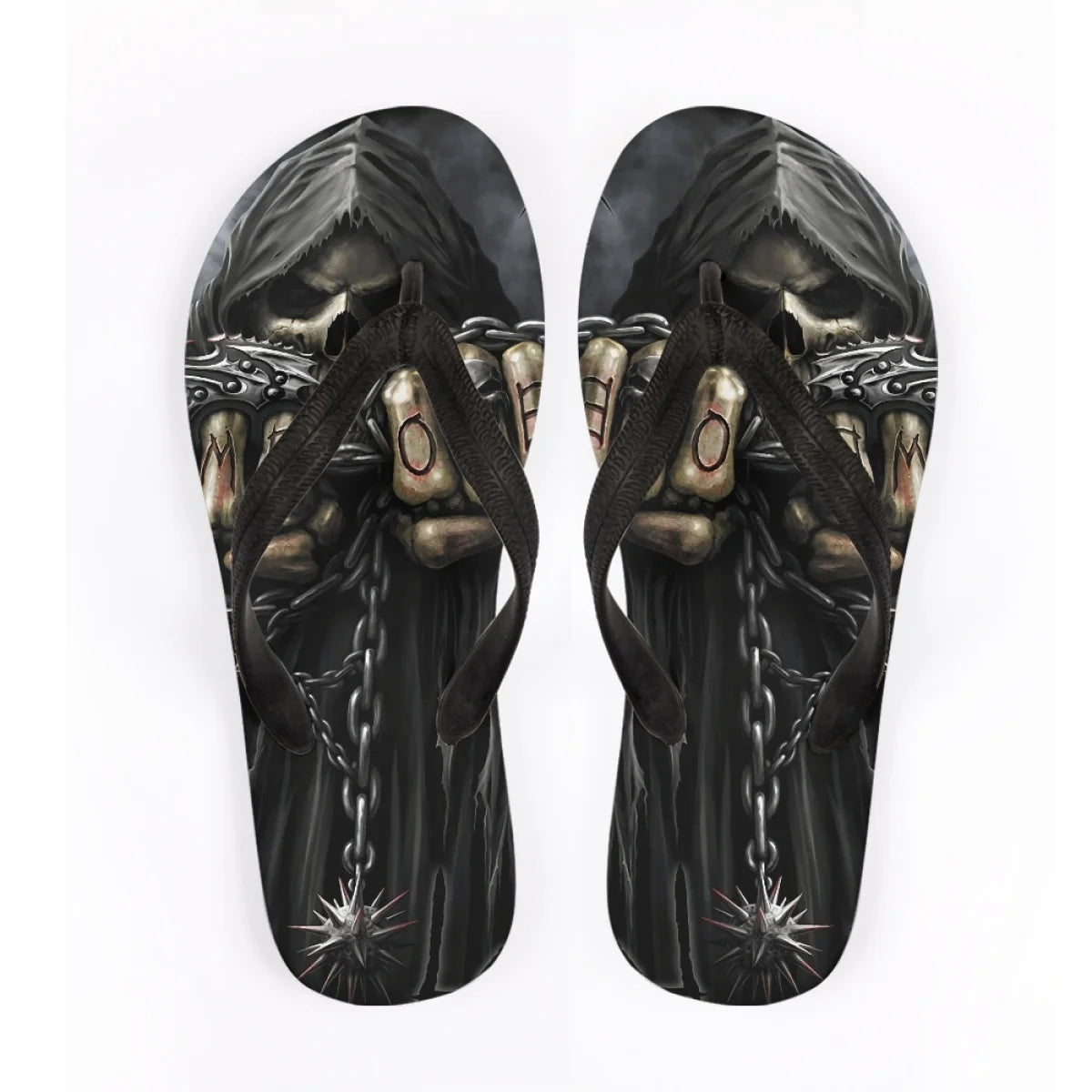 Men's Beach Skull Flip Flops Soft Non-Slip Summer Slippers Punk Hip Hop Sandals for Men & Boys - Premium sandals from Lizard Vigilante - Just $28.88! Shop now at Lizard Vigilante