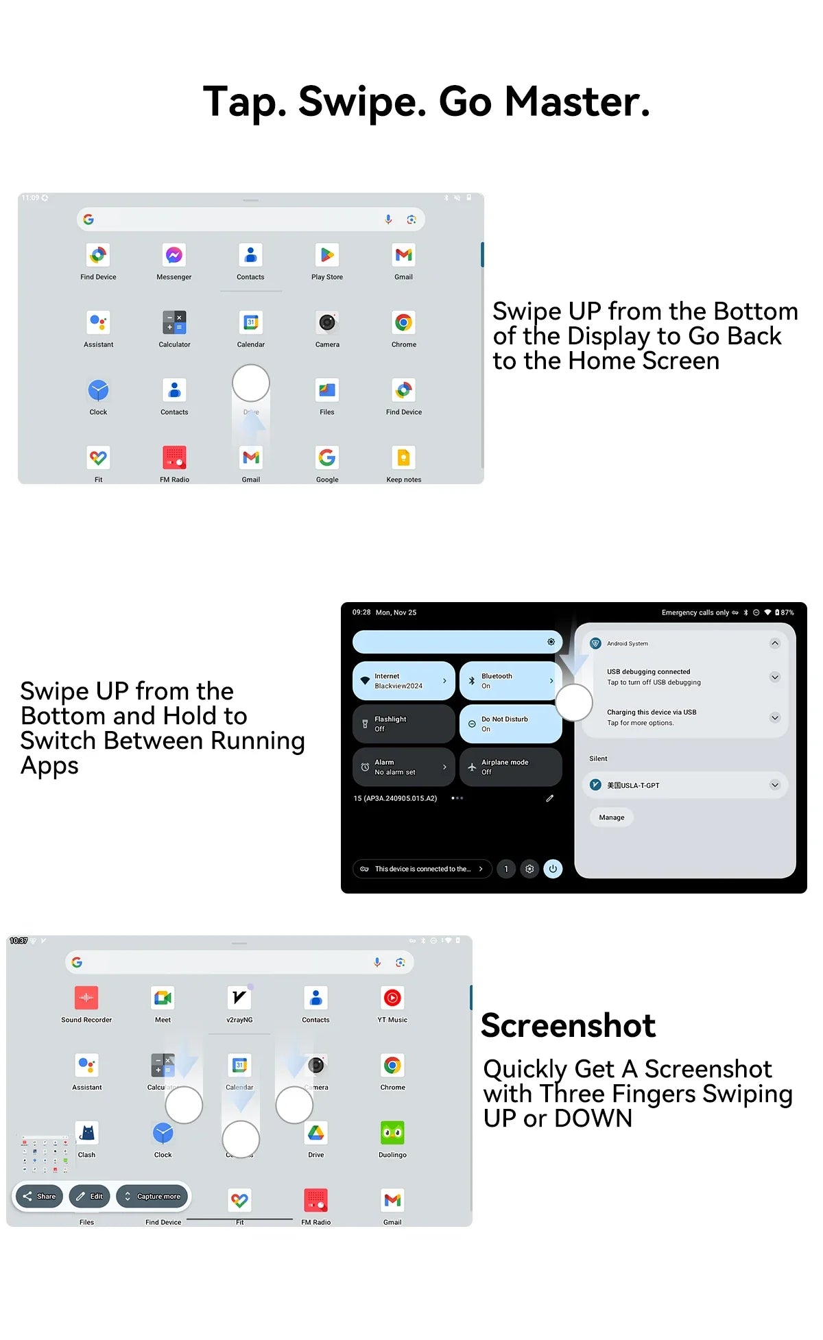 Blackview MEGA 2 Tablets 12 inch 2K Display Widevine L1 24GB(8+16) Android 15 256GB 9000mAh AI Main Camera Pad PC
