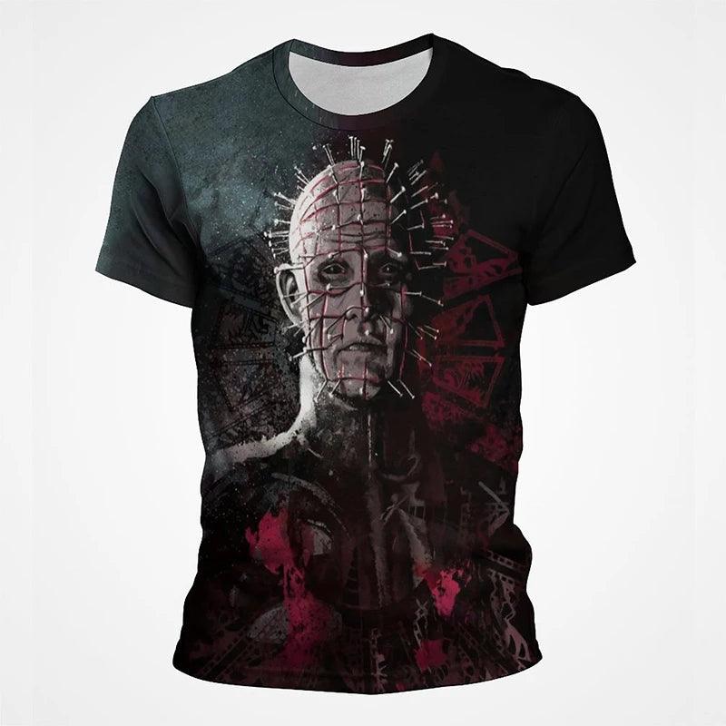 Horror Movie Hellraiser T-Shirts Scary 3D Printed Streetwear Men Women Casual Fashion Oversized T Shirt Kids Tees Tops Clothing - Premium T-shirts from Lizard Vigilante - Just $22.99! Shop now at Lizard Vigilante