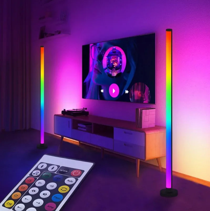 Smart RGB Floor Lamp with Music Sync  Modern Mood Lighting LED Stand Lights for Bedroom Game Room Living Room Decor - Premium  from Lizard Vigilante - Just $56.99! Shop now at Lizard Vigilante