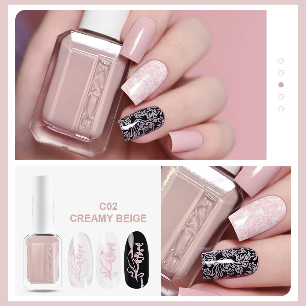 11ml Nail Stamping Polish Gold Silver Colorful Varnishes Lacquers Printing Image Stamp Plate Manicure DIY Salon Stamper Tool