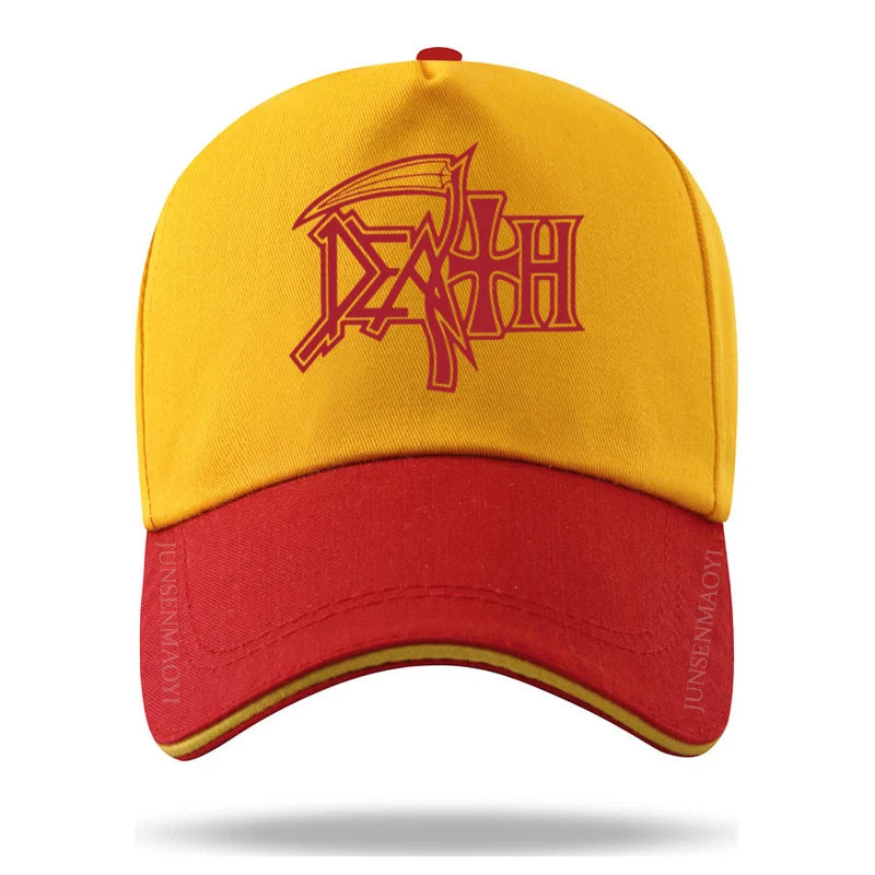 DEATH Cap METAL Hat Baseball Cap Casquette Hats Fitted Casual Dad Hats for Men Women Unisex - Premium Baseball cap from Lizard Vigilante - Just $22.99! Shop now at Lizard Vigilante