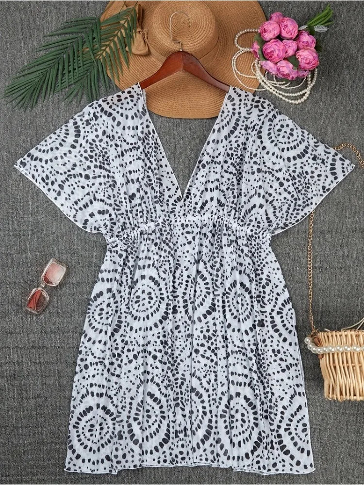 Stylish Printed Beach Cover-Up - Sun Protection and Fashion - Premium cover up from Lizard Vigilante - Just $26.88! Shop now at Lizard Vigilante