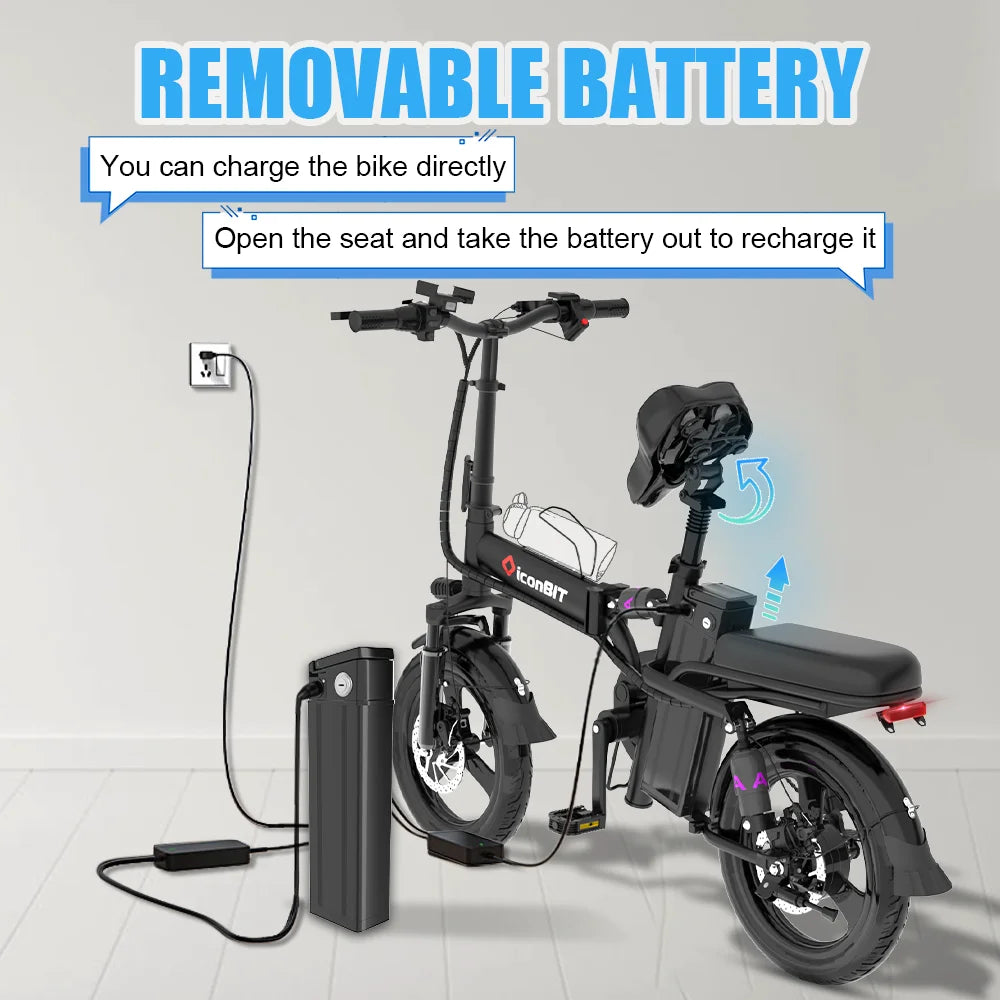 DEEPOWER K300: Compact and Powerful Foldable E-Bike with 400W Motor - Premium  from Lizard Vigilante - Just $547.99! Shop now at Lizard Vigilante