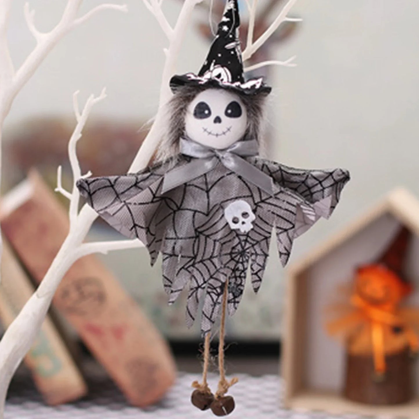Halloween Hanging Decor Tree Ornaments Pumpkin Ghost Witch Pendant for Home Indoor Outdoor Party