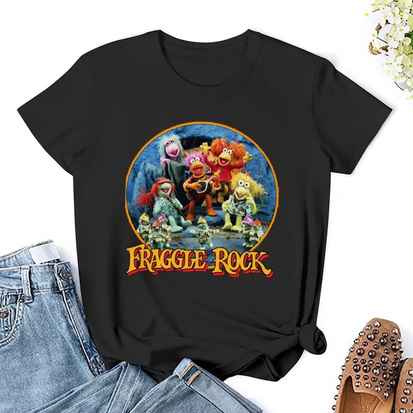 Fraggle Rock Muppets TV Show T-Shirt Gifts For Music Fans Music Vintage Retro Female Clothing Tops Short Sleeve Tee Women's Shirt - Premium tshirt from Lizard Vigilante - Just $21.99! Shop now at Lizard Vigilante