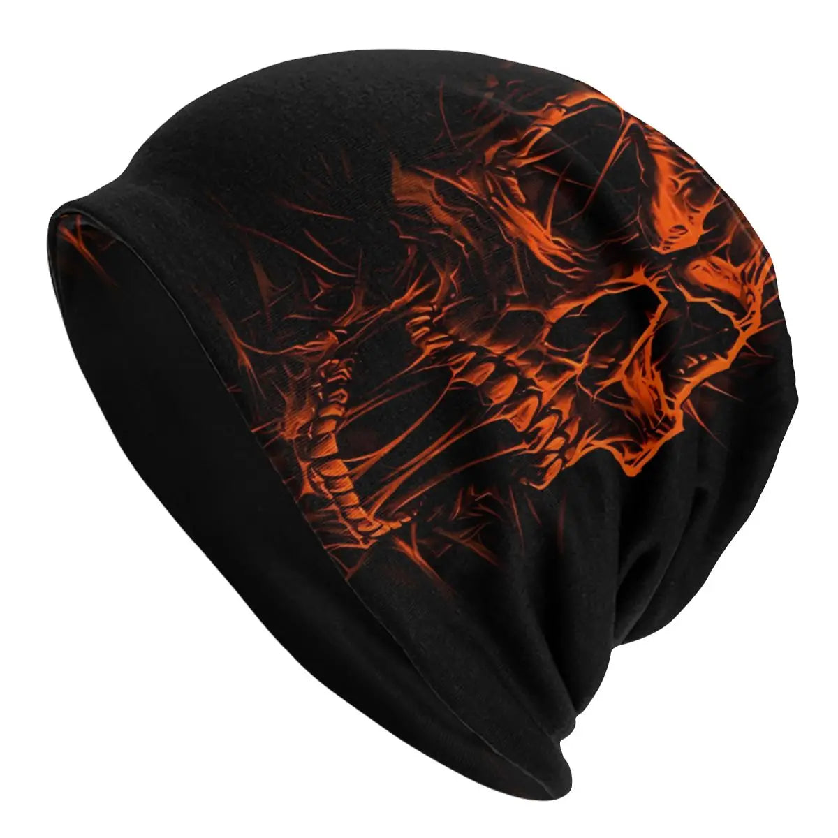 Crimson Skull Hipster Beanie - Windproof Unisex Skull Cap for Edgy Fashion - Premium beanie from Lizard Vigilante - Just $16.99! Shop now at Lizard Vigilante