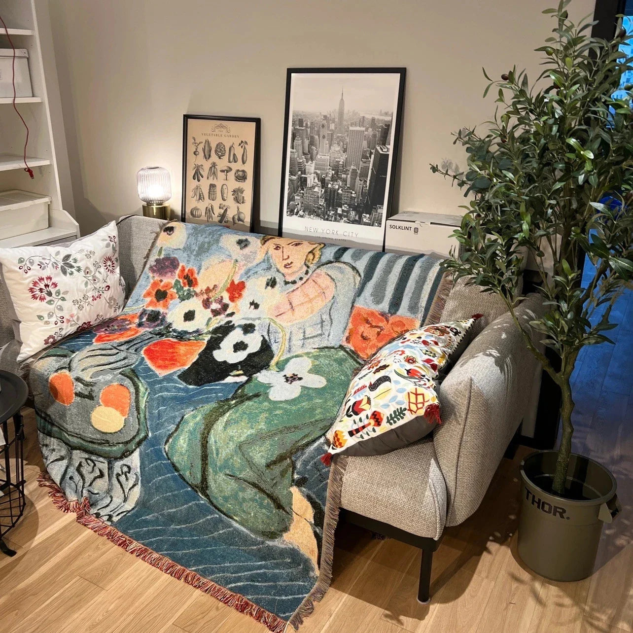 Casual Blankets Bed Decoration Woman Henri Matisse Carpet Sofa Sofa Blanket Throw Blankets Leisure Rug Single Tapestry drop ship
