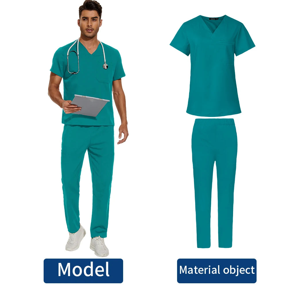 NiaaHinn Men's Medical Scrubs Set | V-Neck Uniforms for Clinics & Hospitals | Comfortable & Breathable Workwear - Premium scrubs from Lizard Vigilante - Just $38.88! Shop now at Lizard Vigilante