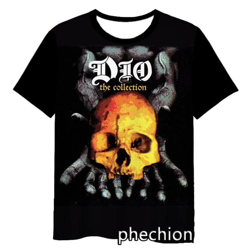 DIO Rock Metal God Rock 3D Print Short Sleeve T-Shirt Rest In Peace RIP Casual Hip Hop Summer T Shirt Tops - Premium  from Lizard Vigilante - Just $24.99! Shop now at Lizard Vigilante