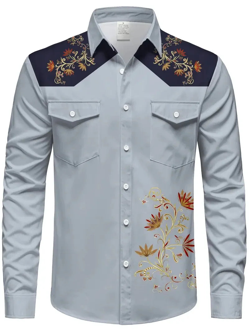 💥 Silk-Bamboo Backstage V.I.P.: The Floral Riot Act Shirt