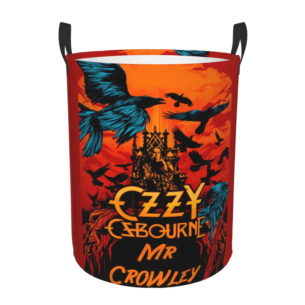 Ozzy Osbourne Prince of Darkness Laundry Basket | Foldable Heavy Metal Band Rock Toy Clothes Hamper | Storage Bin for Kids Nursery - Premium laundry basket from Lizard Vigilante - Just $19.99! Shop now at Lizard Vigilante