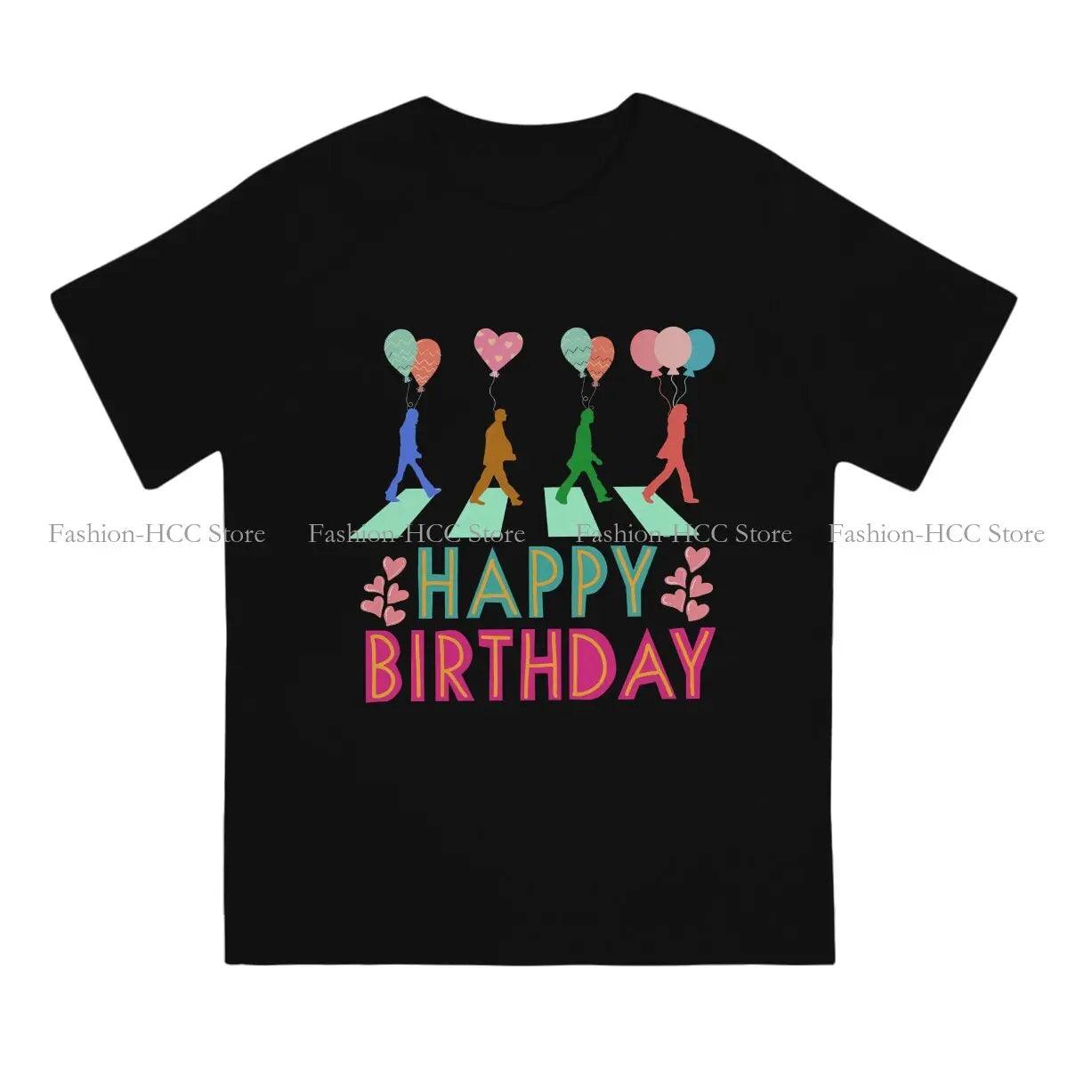 The Beatle Birthday Song O Neck TShirt Band Basic Polyester Tee Shirt Man's Tops - Lizard Vigilante