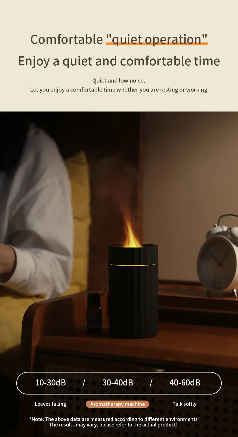 Newest RGB Flame Aroma Diffuser Aromatherapy Essential Oil Difusor USB Portable Air Humidifier Ultrasonic Nebulizer For Home Car