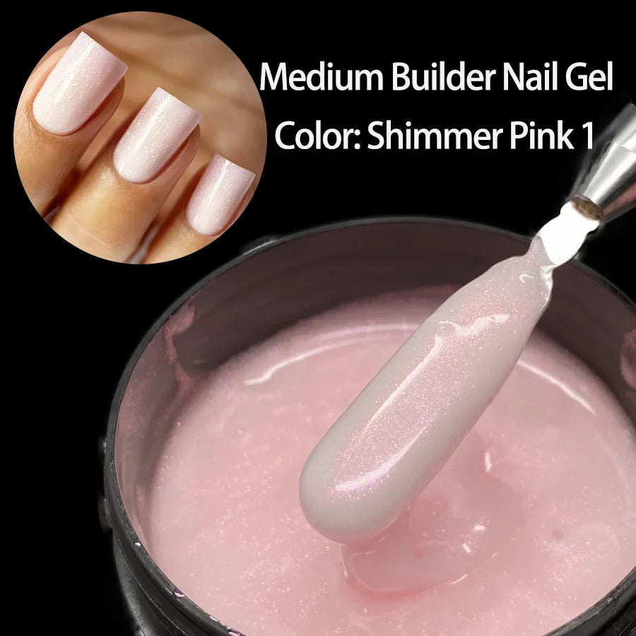 Jillnails 100g Glitter Shimmer Milky Hard Gel Builder Nail for Nails ExtensionsRoyal Blue Pink  UV LED Camouflage  Selfleveling