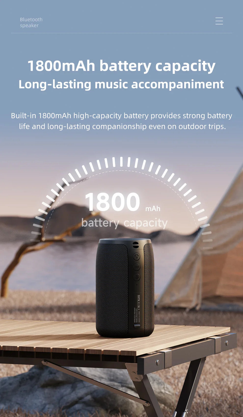 Subwoofer Bluetooth Speaker Portable Mini Wireless Woofer Small Waterproof AUX PC Computer Powerful Sound Box Music Caixa De Som