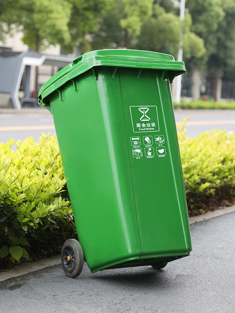 Large Capaci Outdoor Kitchen Waste Bin 240L with Wheels for ering Commercial Use Big Size Tra Can Recycling Bin