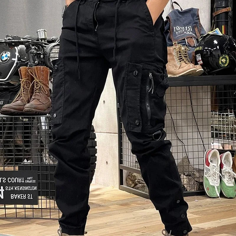 Men's Cargo Pants Motorcycle Biker Loose Trousers – Slim Hiking Trekking Outdoor Long Casual Pants (Spandex Oversize, Spring & Autumn) - Premium pants from Lizard Vigilante - Just $58.99! Shop now at Lizard Vigilante