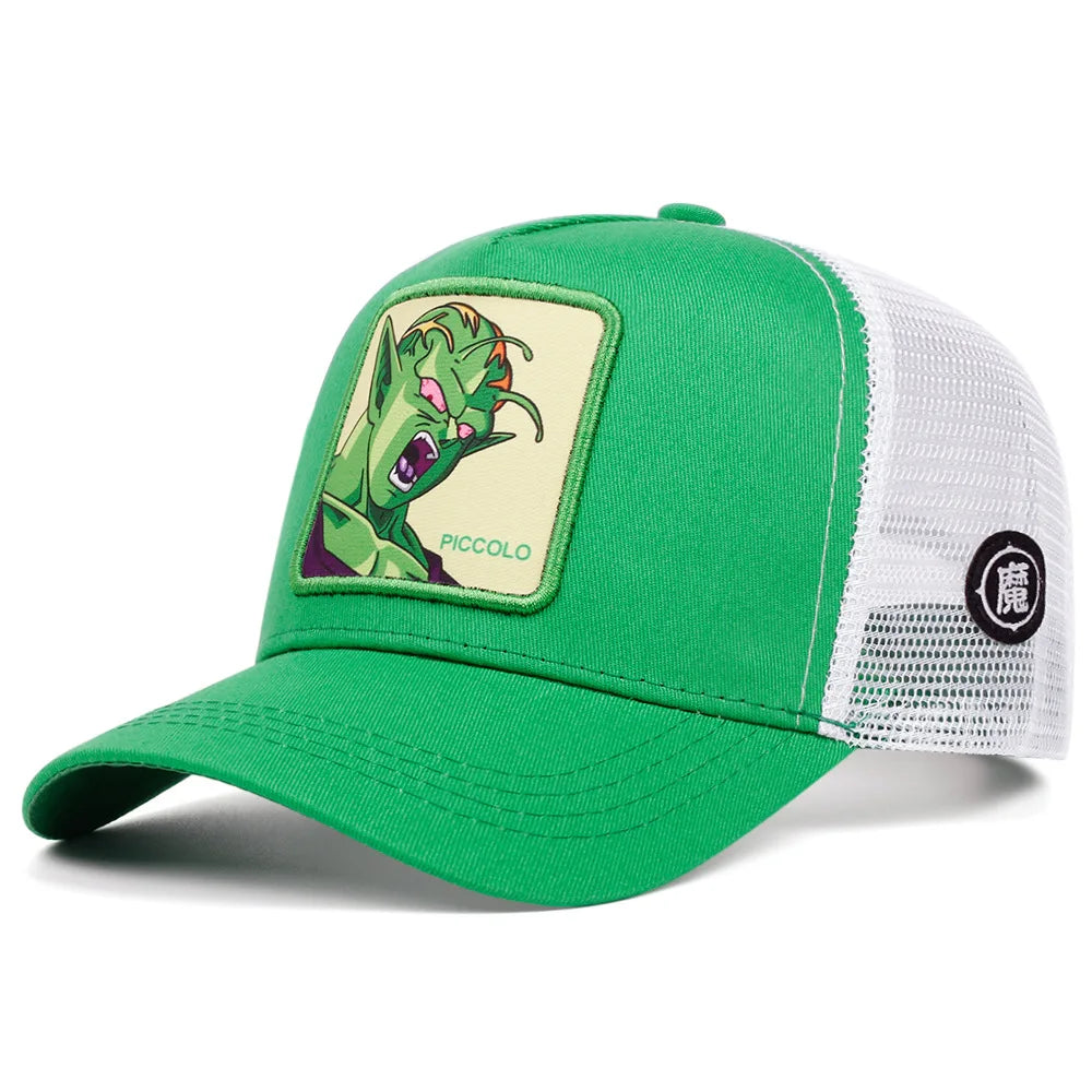 New Dragon Ball Trucker Hat Son Goku Cap Summer Travel Peaked Cap Men's Embroidery Hip-Hop Cap Style Sun Visor Adjustable Mesh - Premium cap from Lizard Vigilante - Just $4.99! Shop now at Lizard Vigilante