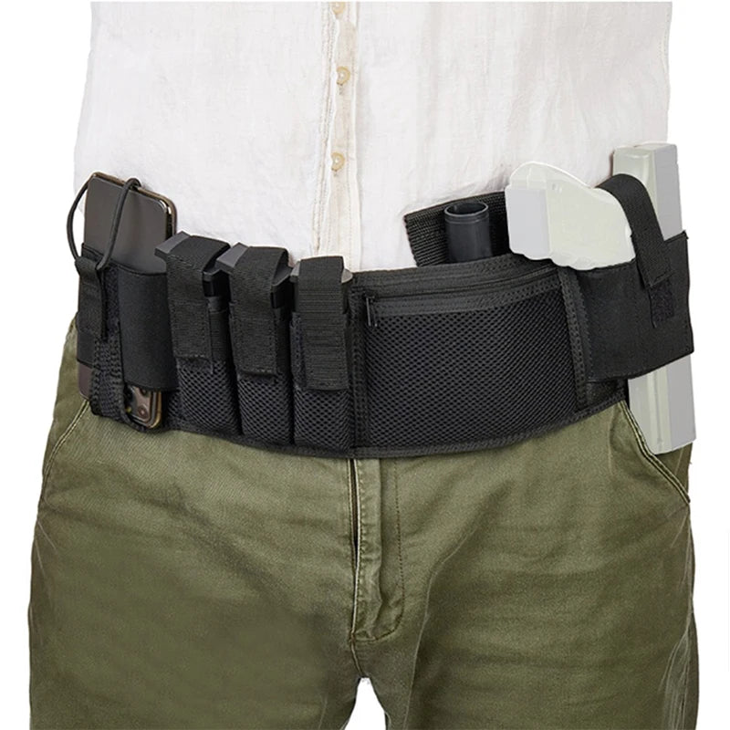 Tactical Belly Band Concealed Carry Gun Holster Universal Invisible Waist Pistol Holster Girdle Adjustable Battle Belt Duty Belt - Premium  from Lizard Vigilante - Just $23.99! Shop now at Lizard Vigilante