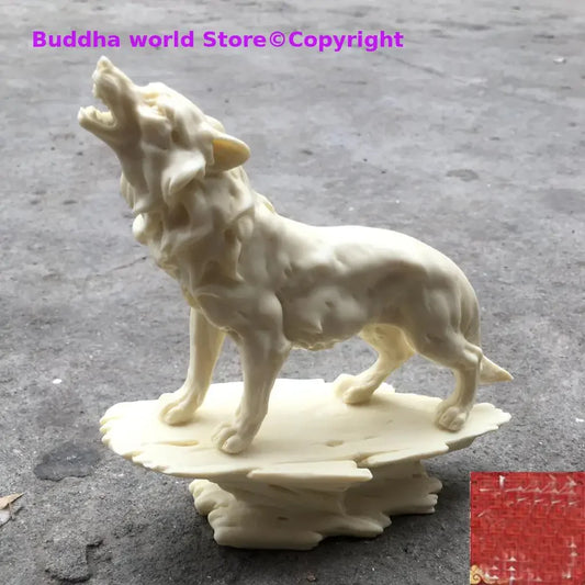 GOOD Sculpture HOME OFFICE Company SHOP CAR TOP cool art wolf carving Ornament statue