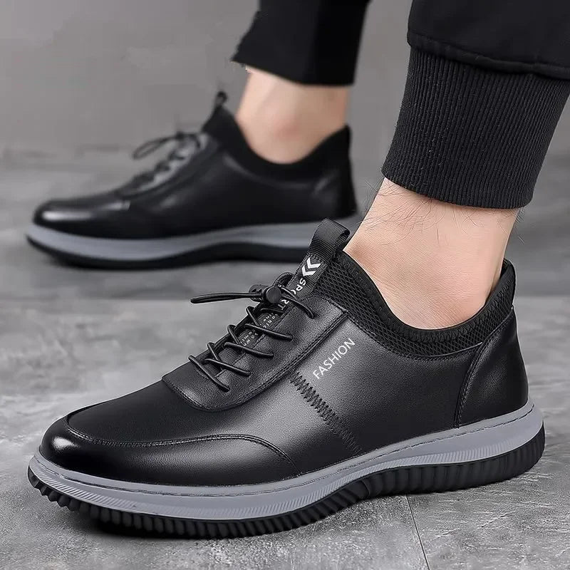 Male Business Leather Casual Shoes New Hot Selling Men's Sneakers Brand Comfortable Slip-on Loafers for Men 2023 Tenis Masculino - Premium  from Lizard Vigilante - Just $32.99! Shop now at Lizard Vigilante