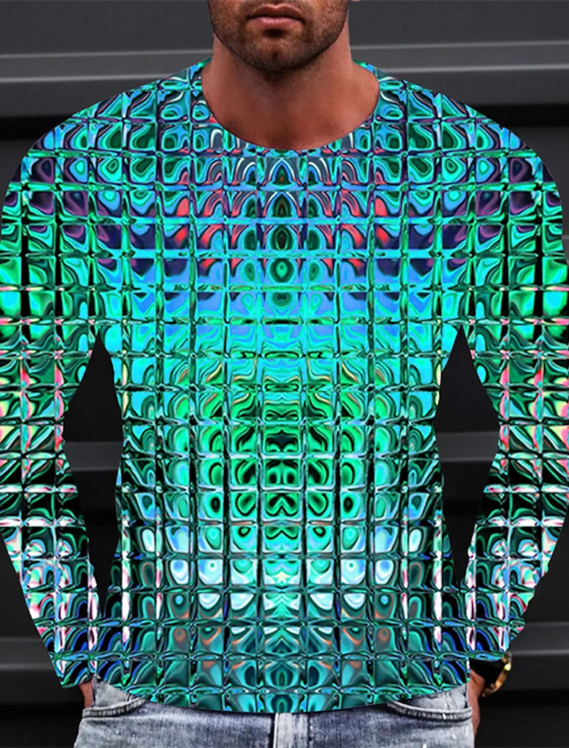 Chrome Static Longsleeve – Vintage Voltage for Modern Rebels - Premium tee from dsers - Just $29.99! Shop now at Lizard Vigilante