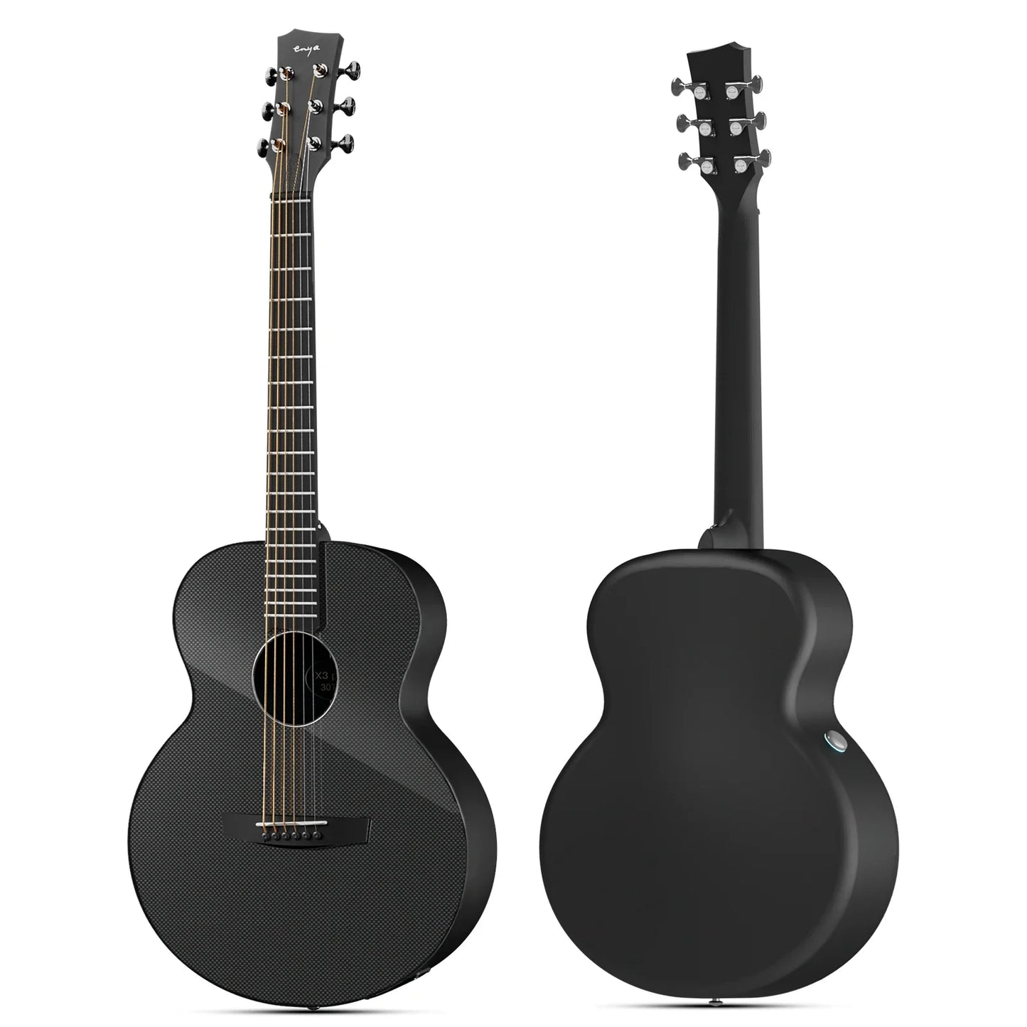 Enya X3 Pro Acoustic Electric Guitar Carbon Fiber Travel Guitar Acoustic Plus Guitar Bundle with Gig Bag, Instrument Cable - Premium guitar from Lizard Vigilante - Just $699.99! Shop now at Lizard Vigilante