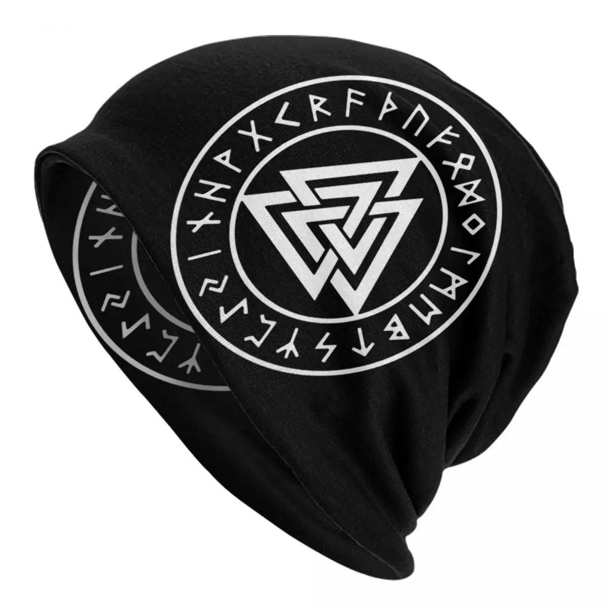 Viking Valhalla Fenrir Wolf Beanie – Nordic Skull Cap for Men and Women, Winter Warm Knit Hat with Odin’s Power - Premium beanie from Lizard Vigilante - Just $18.88! Shop now at Lizard Vigilante