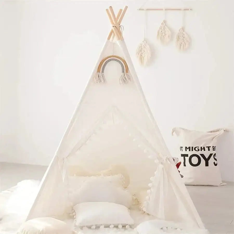 Tent for Kids Indoor Household Children Play House Wigwams Portable Folding Tipi Teepee Girl and Boy Castle Play Room Tents