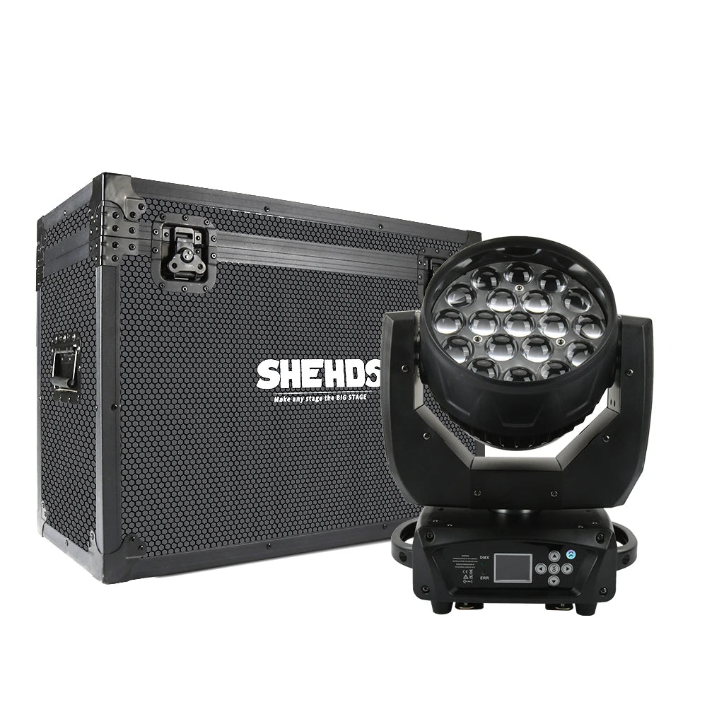 SHEHDS LED Beam+Wash 19x15W RGBW Zoom Lighting for Professional Stage Performances, Bars, Parties, Nightclubs, DJ & Disco - Premium stage lighting from Lizard Vigilante - Just $313.99! Shop now at Lizard Vigilante