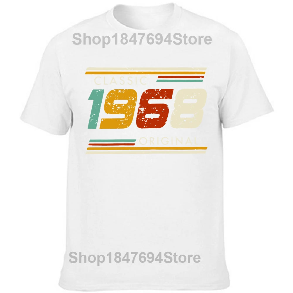 Original 1968 Vintage 56th Birthday Tee – Funny Cotton Graphic Shirt for Men, Retro Summer Streetwear Classic - Premium tee from dsers - Just $28.22! Shop now at Lizard Vigilante
