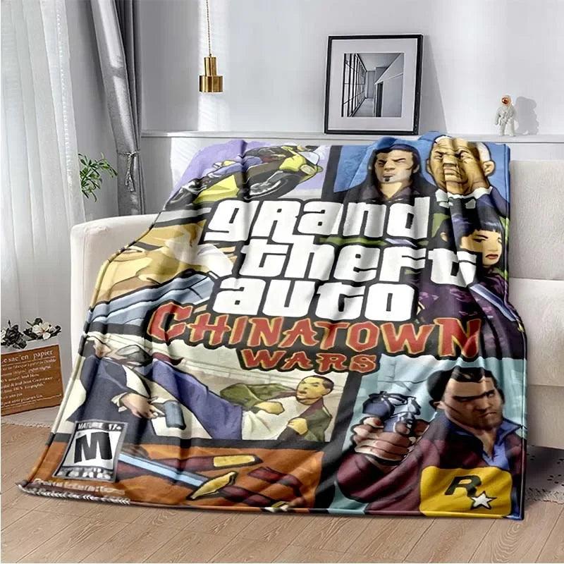 GTA 5 Grand Theft Auto Blanket, Lightweight Warm Insulation Sofa Bed Office Car Knee Pads Blankets - Premium blanket from Lizard Vigilante - Just $20.99! Shop now at Lizard Vigilante