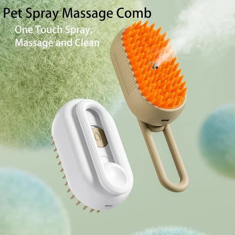 Cat Steam Brush Steamy Dog Brush 3 in 1 Electric Spray Cat Hair Brushes for Massage Pet Grooming Comb Hair Removal Combs - Premium  from Lizard Vigilante - Just $8.99! Shop now at Lizard Vigilante