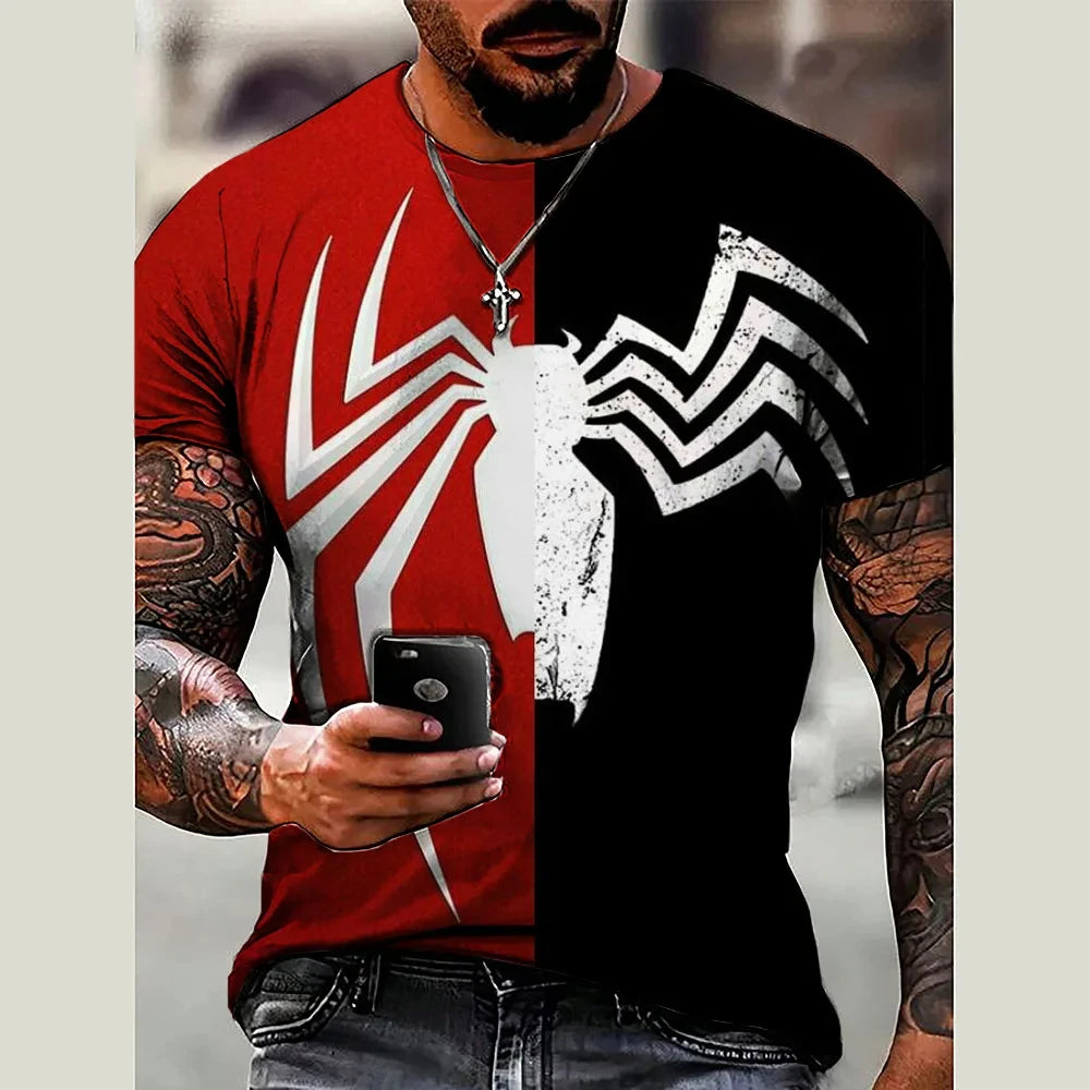 Spider-Man 3D Printed T-Shirt for Men – Marvel-Inspired Casual Streetwear, Stylish Summer Tee, Breathable Polyester Cool Top - Premium tee from Lizard Vigilante - Just $23.88! Shop now at Lizard Vigilante