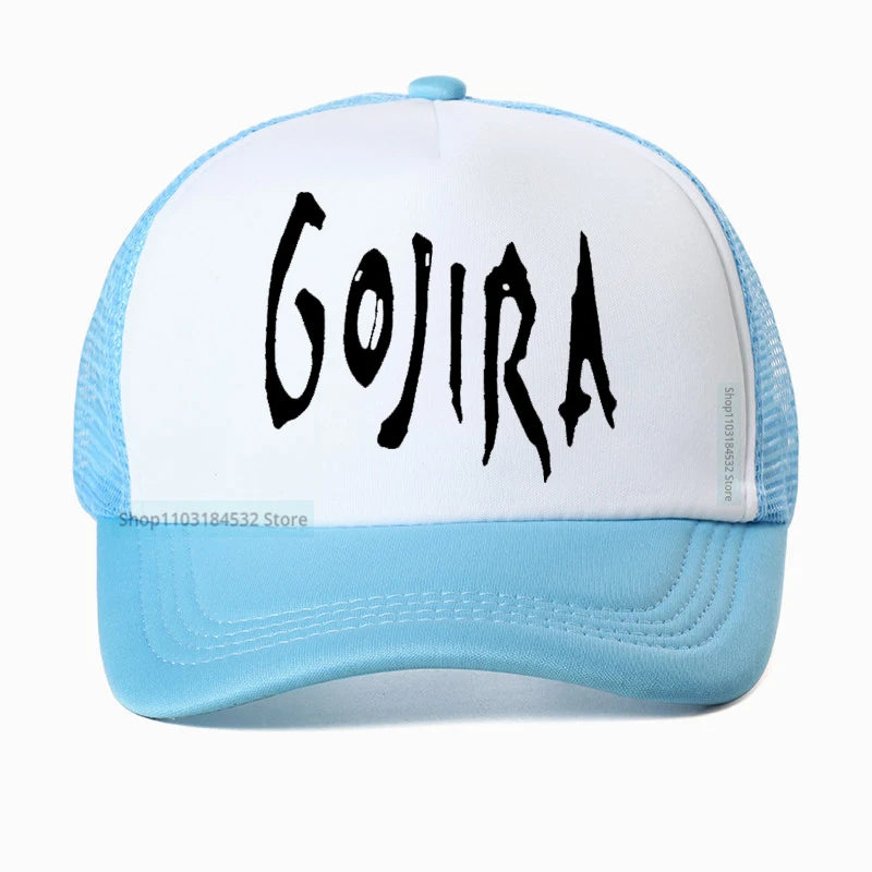 Gojira Baseball Cap Metal Rock Hat Summer Cotton Mesh Trucker Caps Gojira Band Hats French Heavy Metal Band Skull Cap - Lizard Vigilante